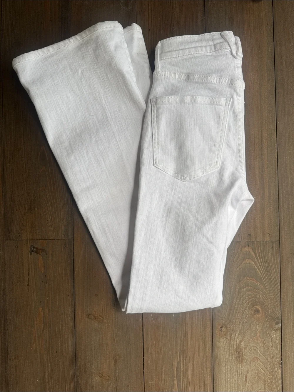 Veronica Beard Beverly Skinny Flare High Rise Jeans Sz 23 EUC White